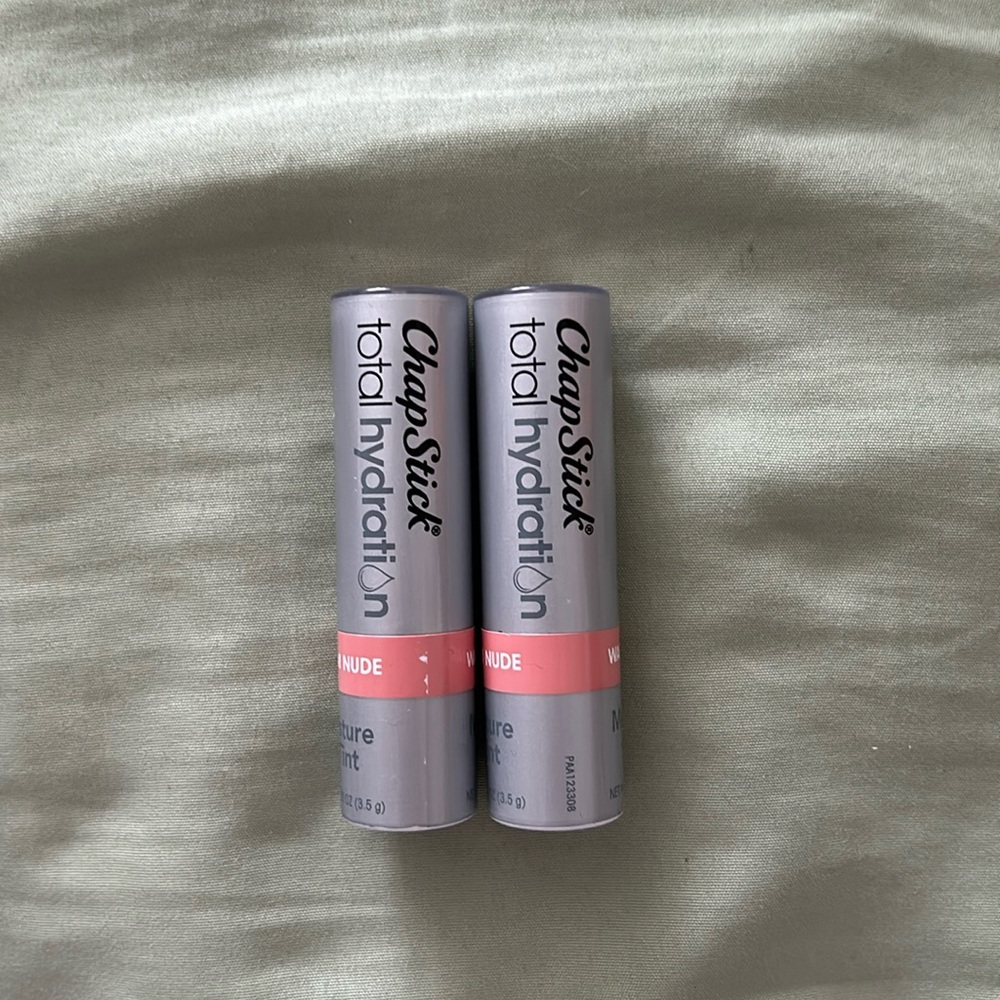 (2) chapstick total hydration warm nude